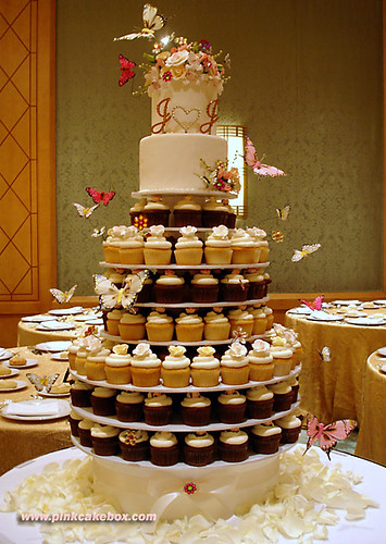 Wedding Cupcake Garden This seven tiered stand was perfect for this wedding