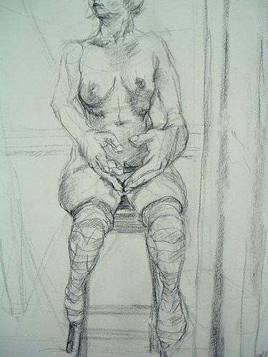 Woman, Naked, with Socks