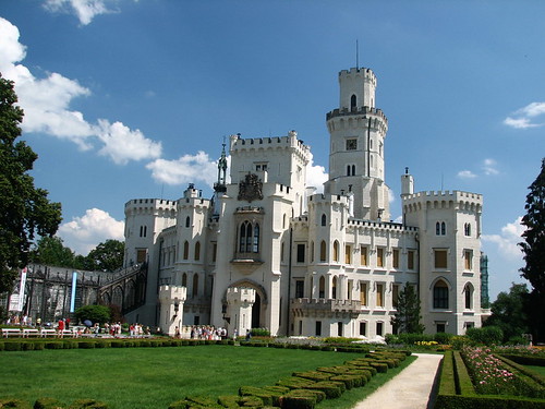 美麗的Hluboka城堡.