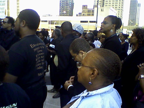 Detroit rally to free the Jena 6 held downtown on Thurs., Sept. 20, 2007. (Photo: Abayomi Azikiwe). by Pan-African News Wire File Photos