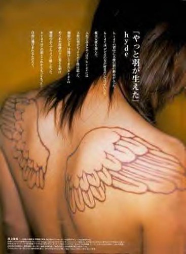 HYDE's Tattoo wings He has this angel wings in his back