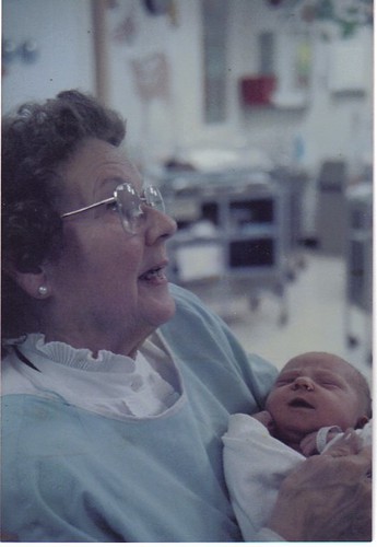 1985 Grandma with Newborn Hannah