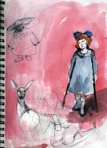 Sketchbook: A Vivian Girl, Injured, With Only Her Thoughts