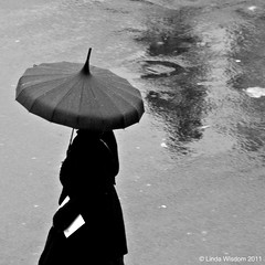 Rain and umbrellas