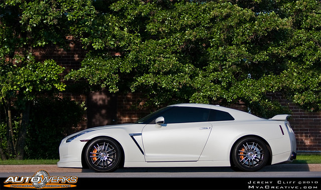 Custom Matte Pearl White Nissan GTR with Volk GT30 wheels and a 