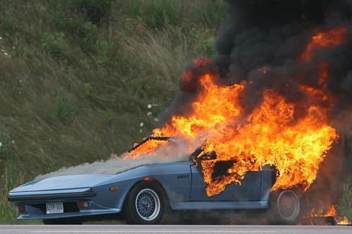 Car In Fire