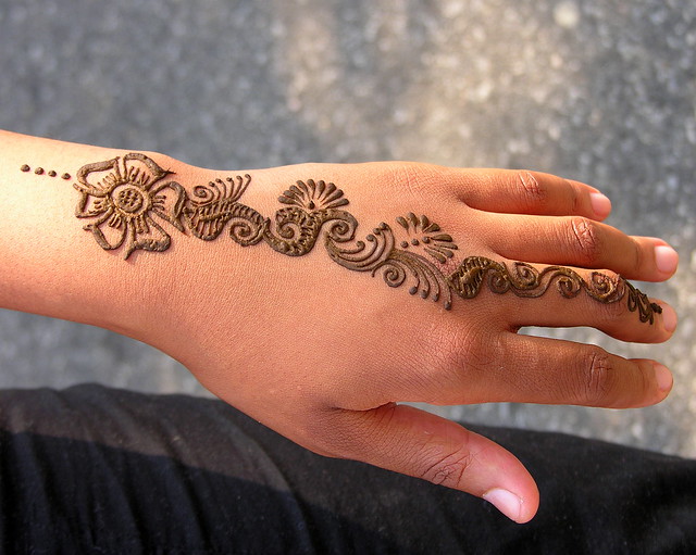 Hand henna tattoo