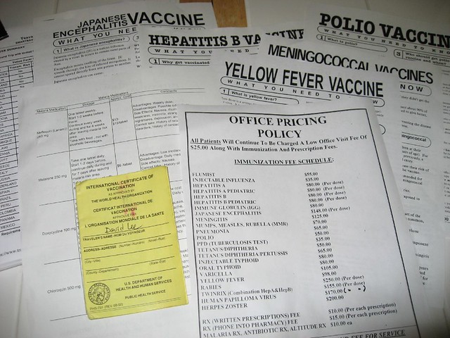 Travel vaccination information