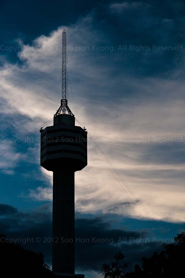 Pattaya Tower in Silhouette