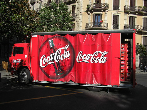 Ebro de la Coca Cola a l'Eixample de Barcelona
