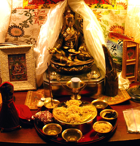 Padmasambhava detail shrine, configured as offering for doing prostrations, Seattle, Washington, USA by Wonderlane