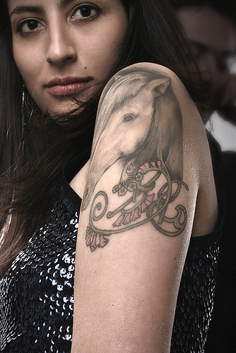 Detailed Horse Tattoo Design