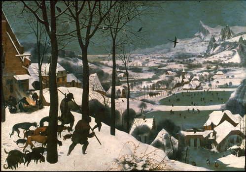 brueghel, "hunters in the snow" by quedefeuilles