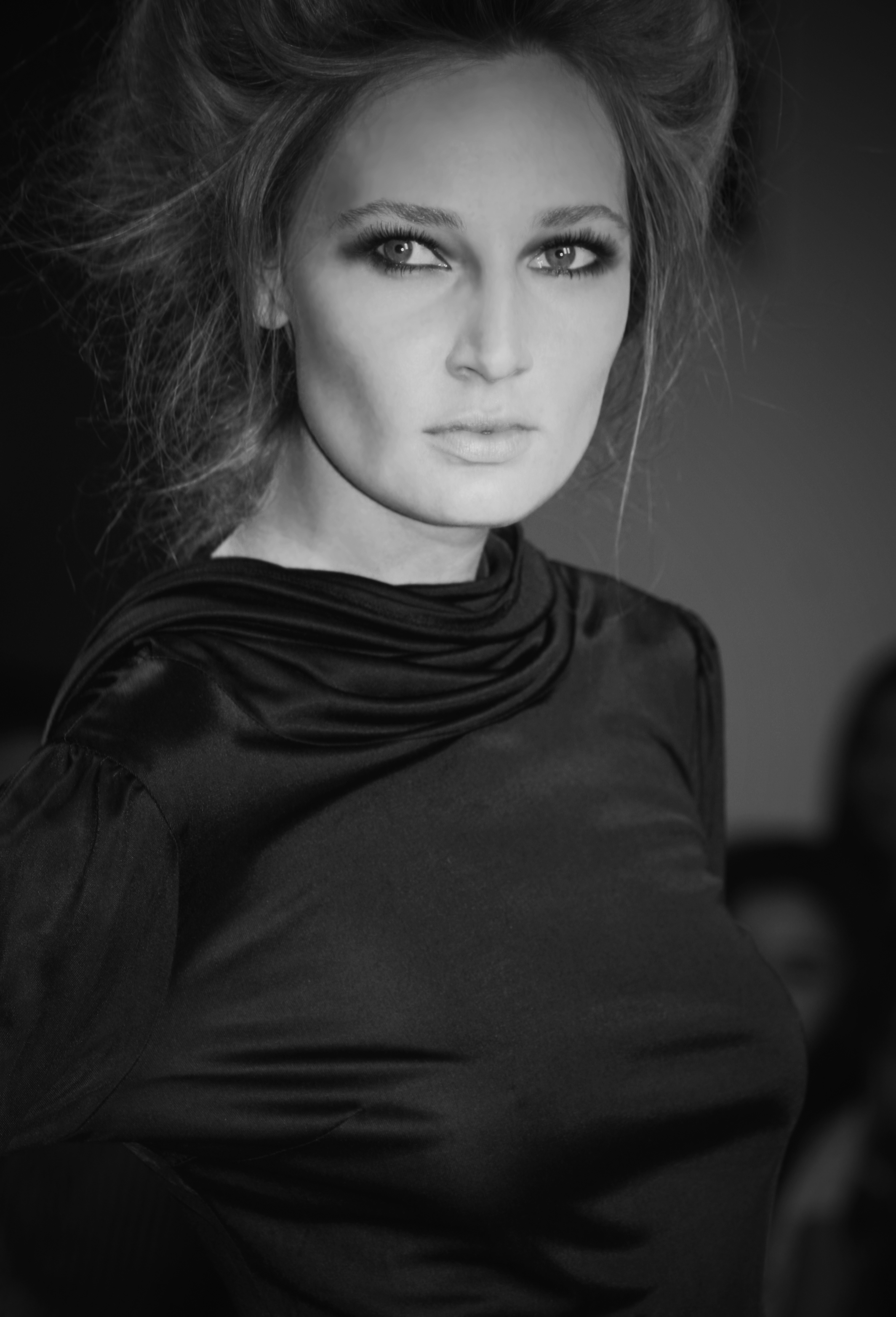 Fashion Model in Black and White