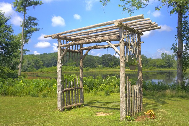 The Wedding Arbor An HDR photo of a hand made wood arbor that once served 