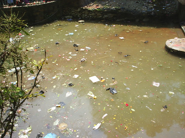 Polluted Water at Dakshinkali