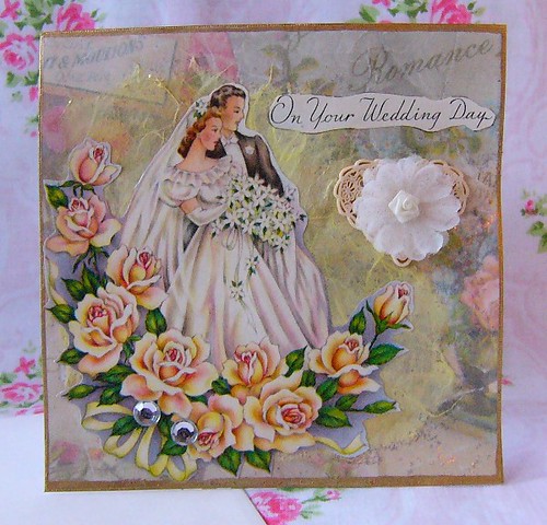Vintage Wedding Handmade Card by BerryLane
