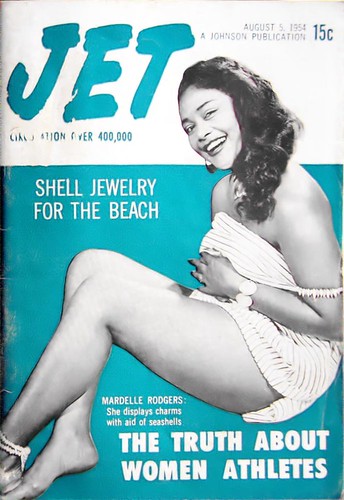 Mardelle Rodgers Models Shell Jewelry - Jet Magazine August 5, 1954