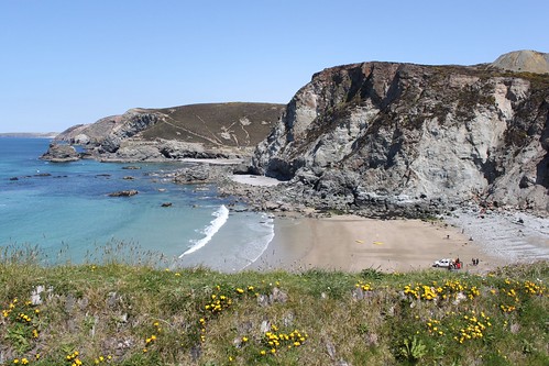 St.Agnes Beach, looking toward Chapel Porth by Claire Stocker (Stocker Images)