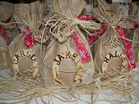 Craft Ideas Party Favors on Cowboy Party Favors Favors For The Cowboy Party Are Bagged And Ready