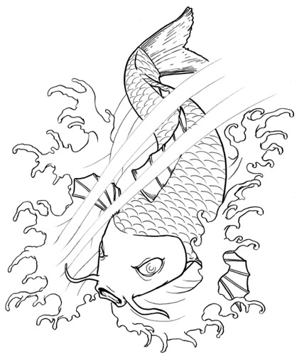 KOI More tattoostyle imagery I 39m getting better at scales