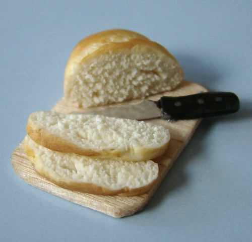 Miniature Bread Being cut