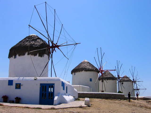 Windmills at Mykonos Island