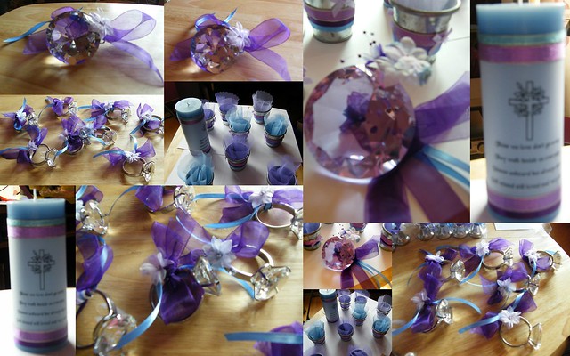 The items in the photo are Wedding Napkin Rings decorated Wedding Memorial