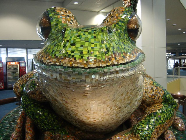 frog mosaic at Sydney airport