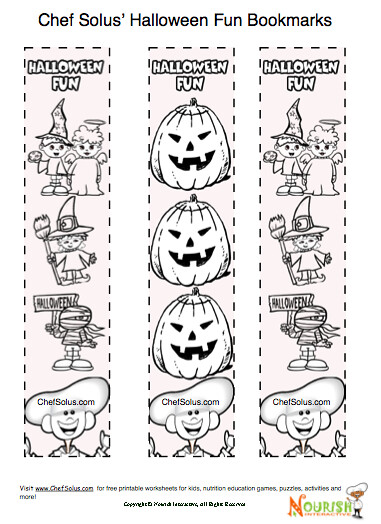 halloween bookmarks coloring pages - photo #11