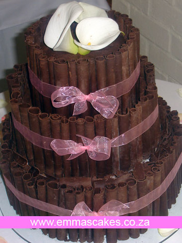 Wedding cake Chocolate cigars by Cape Town Guy
