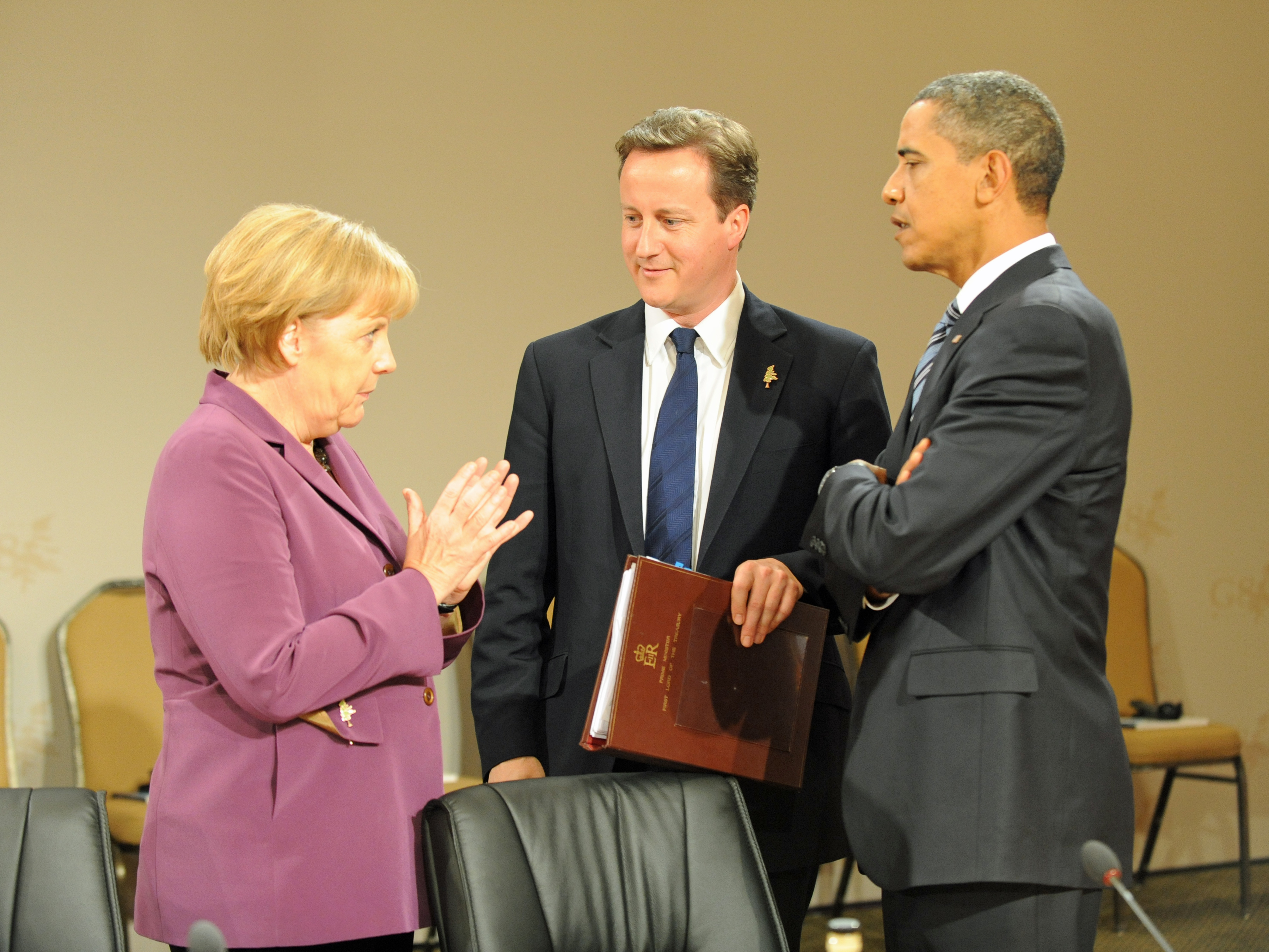 Angela Merkel, James Cameron and Barack Obama.