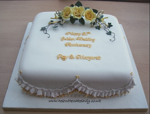 50th golden wedding anniversary cake 1 