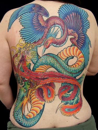 phoenixdragon tattoo