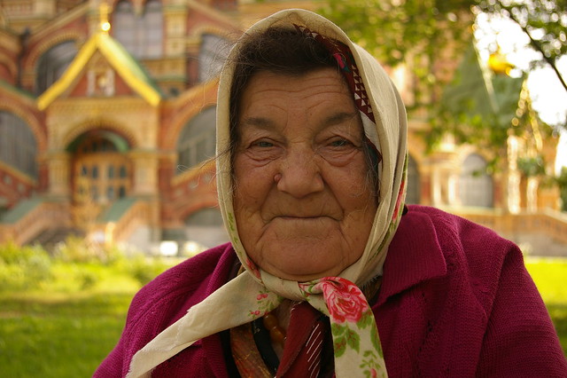 R Old Russian Lady 69