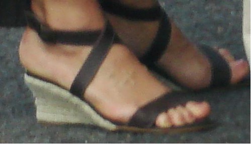 candid mature feet I took this pic in a car in movment so it isn't nice