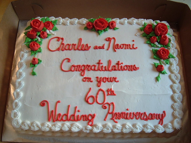 60th Wedding Anniversary Cake