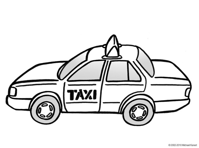 taxi cab coloring pages - photo #4
