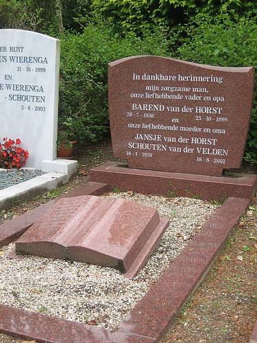 Headstone at Zuiderhof cemetery