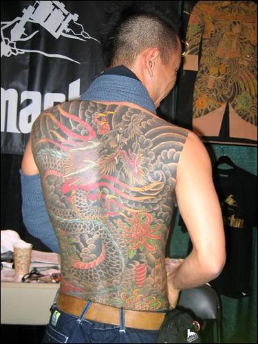 Japanese Tattoo Backpiece Outline Tattoo by Greg James
