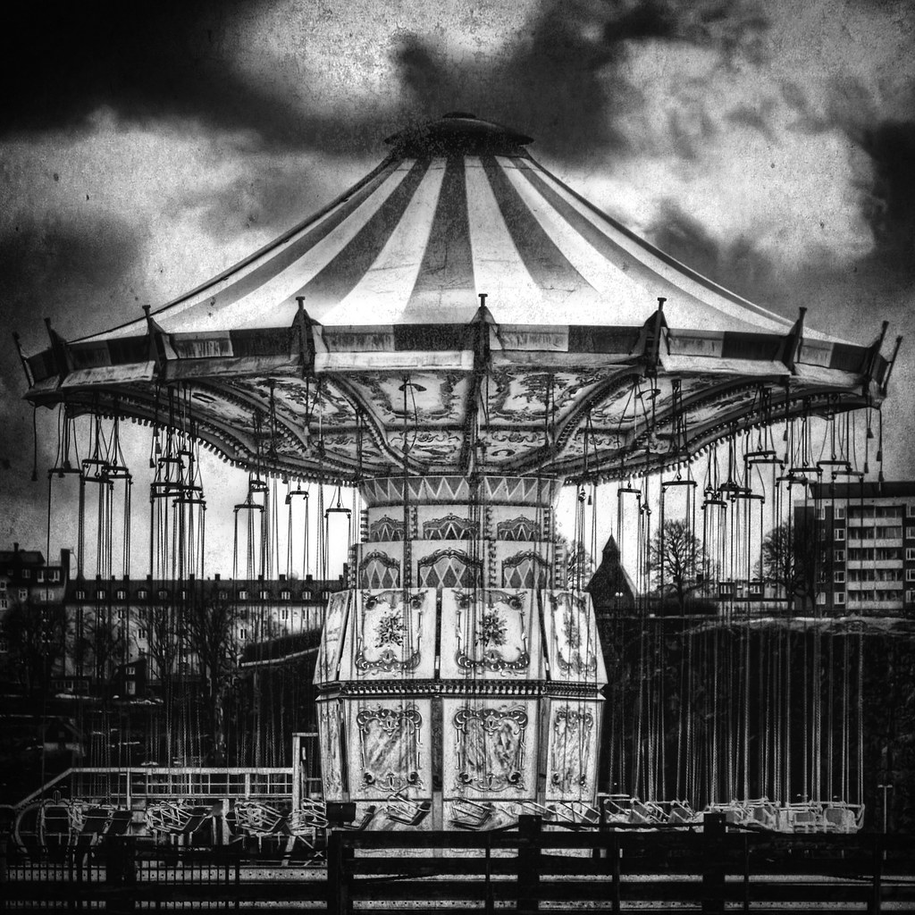 abandoned merry-go-round