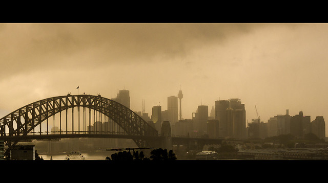 Sydney in the mist