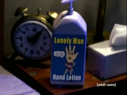 lonely man hand lotion