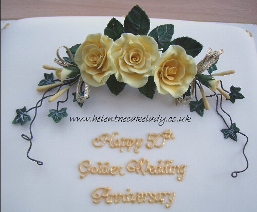 50th golden wedding anniversary cake 2 