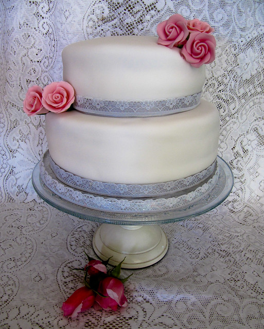 Vintage shabby chic wedding cake Just trying out different ideas 