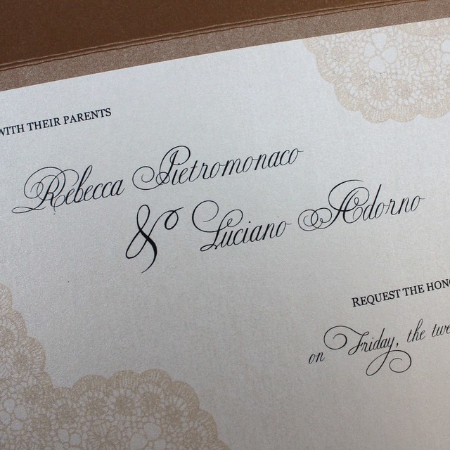 Rebecca Luciano Vintage Antique Lace Wedding Invitation Set