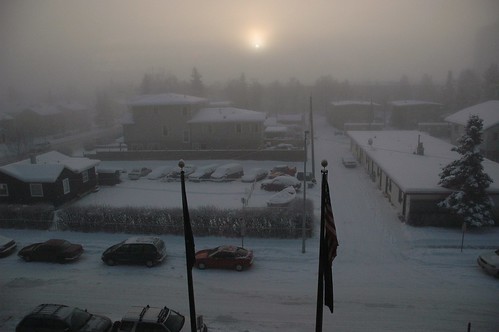 You think you have bad weather? the high point of the sun on a typical Anchorage day in the winter, Pioneer's Home, 4th floor view, Alaska, USA by Wonderlane
