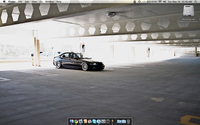 Just my desktop of a picture I took of my friends slammed E46