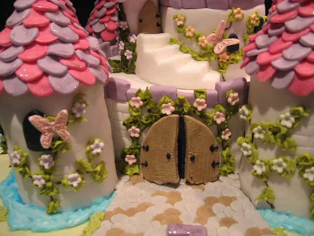 Pink and Purple Castle Cake