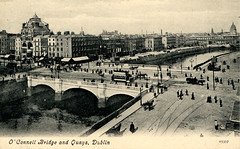 O'Connell Bridge and Quays - viewed from west